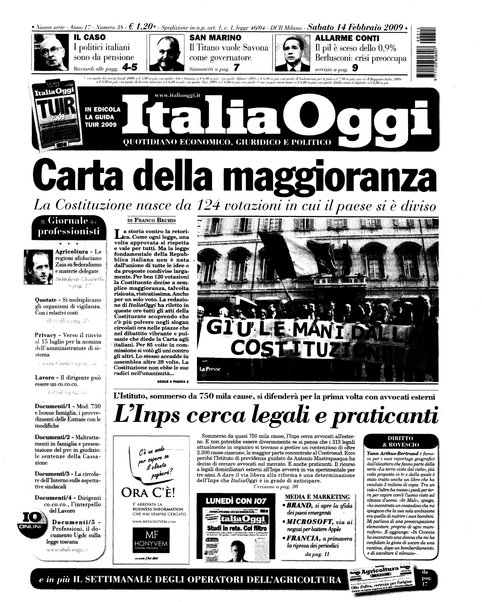 Italia oggi : quotidiano di economia finanza e politica